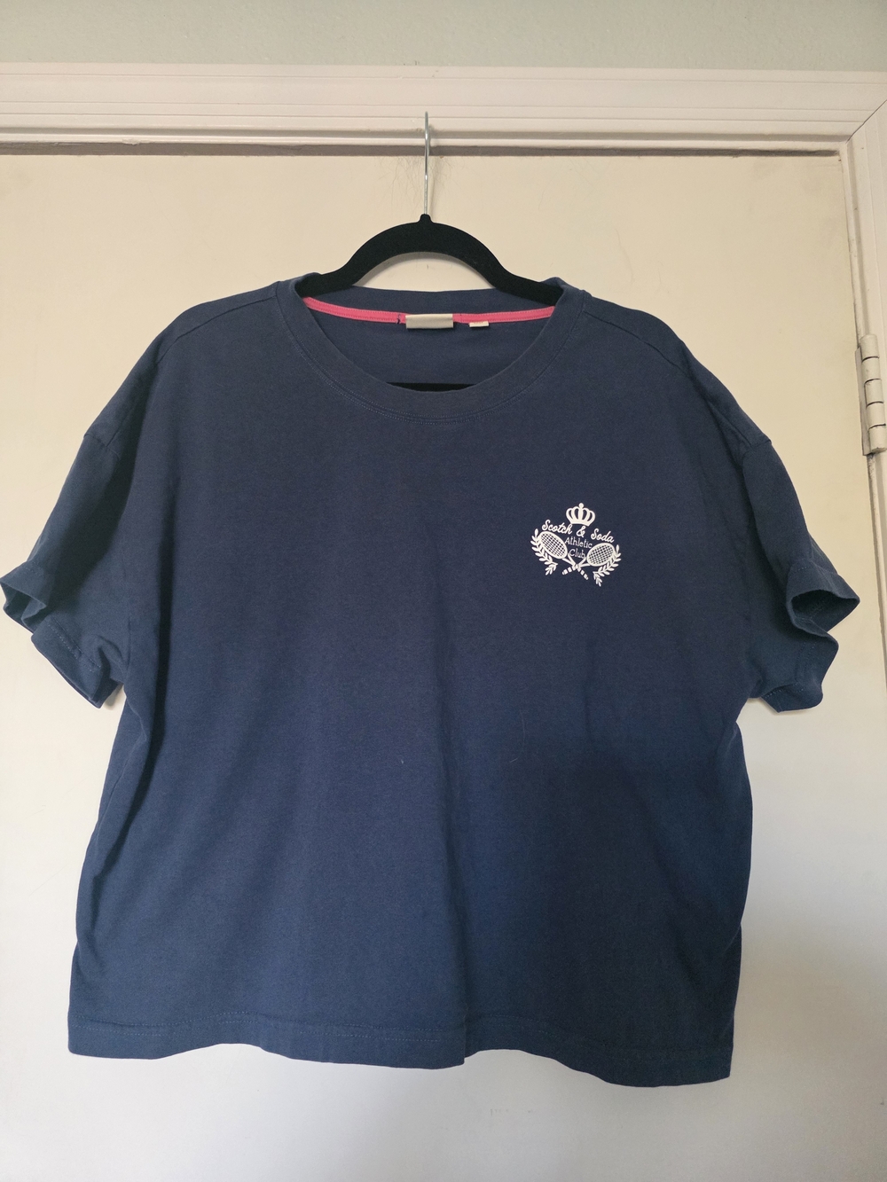 Scotch & Soda Navy T‑Shirt with White Label